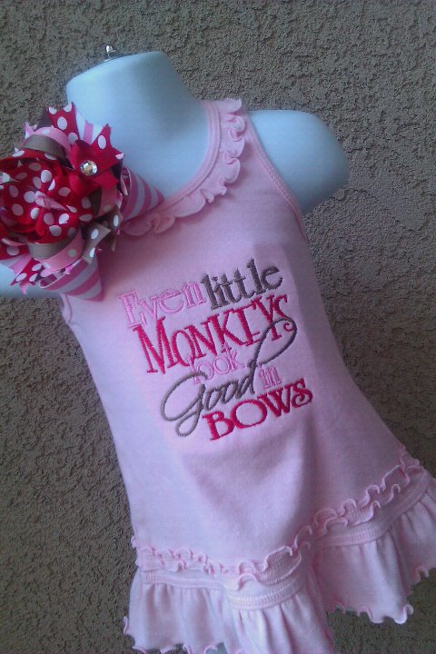 Monkey Bow Dress-