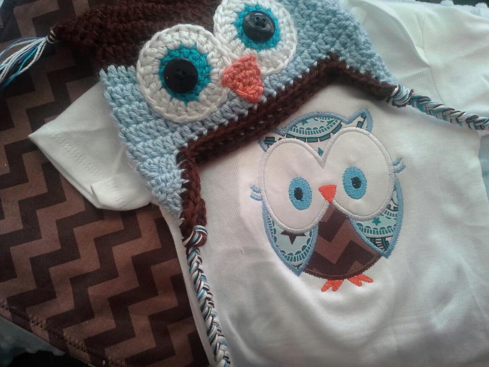 Boy Owl Baby Set-