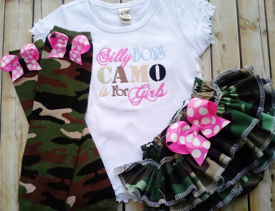 Camo is for Girls Ruffled Set-camo ruffled bloomers