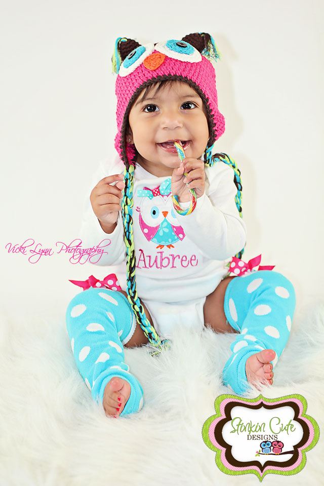Hot Pink and Teal Owl Set-