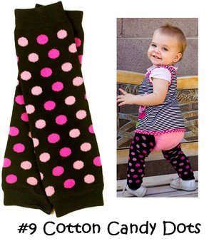 Cotton Candy Dot Bow Legwarmers-