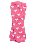 Pink with White Hearts Bow Legwarmers-